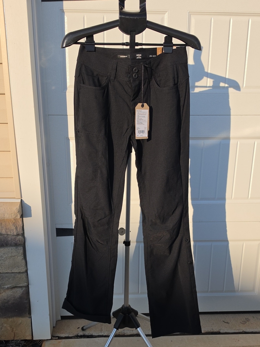 Prana Women's Halle Pant II Size 4 Tall Inseam 34 Black NWT